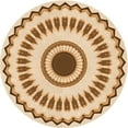 thumbnail image 1 of Ahgly Company Indoor Round Patterned Deep Peach Orange Area Rugs, 6' Round, 1 of 6