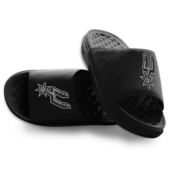 Unisex ISlide Black San Antonio Spurs Primary Motive Slide Sandals