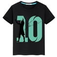 thumbnail image 4 of 2024 HOT Messi Ropa estampada para niños Verano Algodón Camiseta para niños Niñas Casual Manga corta Moda Camisas negras Ropa deportiva Top, 4 of 5