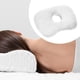 thumbnail image 5 of Almohada para dormir con orificio para la oreja, relleno de tela PP, versátil cojín protector para los oídos blanco, 5 of 6