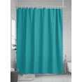 thumbnail image 5 of Teal Long Shower Curtain Set, Waterproof Shower Curtains for Bathroom, Turquoise Pure Teal Washable Fabric Cloth Bath Curtain for Bathtub Decoration with Hooks 72x84 Inches, 5 of 6