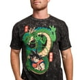 thumbnail image 4 of Dragon Ball Goku & Shenron Men's Black Mineral Wash Crew Neck Short Sleeve T-shirt-Medium, 4 of 5