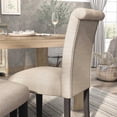 thumbnail image 6 of Furniture of America Castore Wood 5-Piece Round Dining Table Set in Ivory, 6 of 9