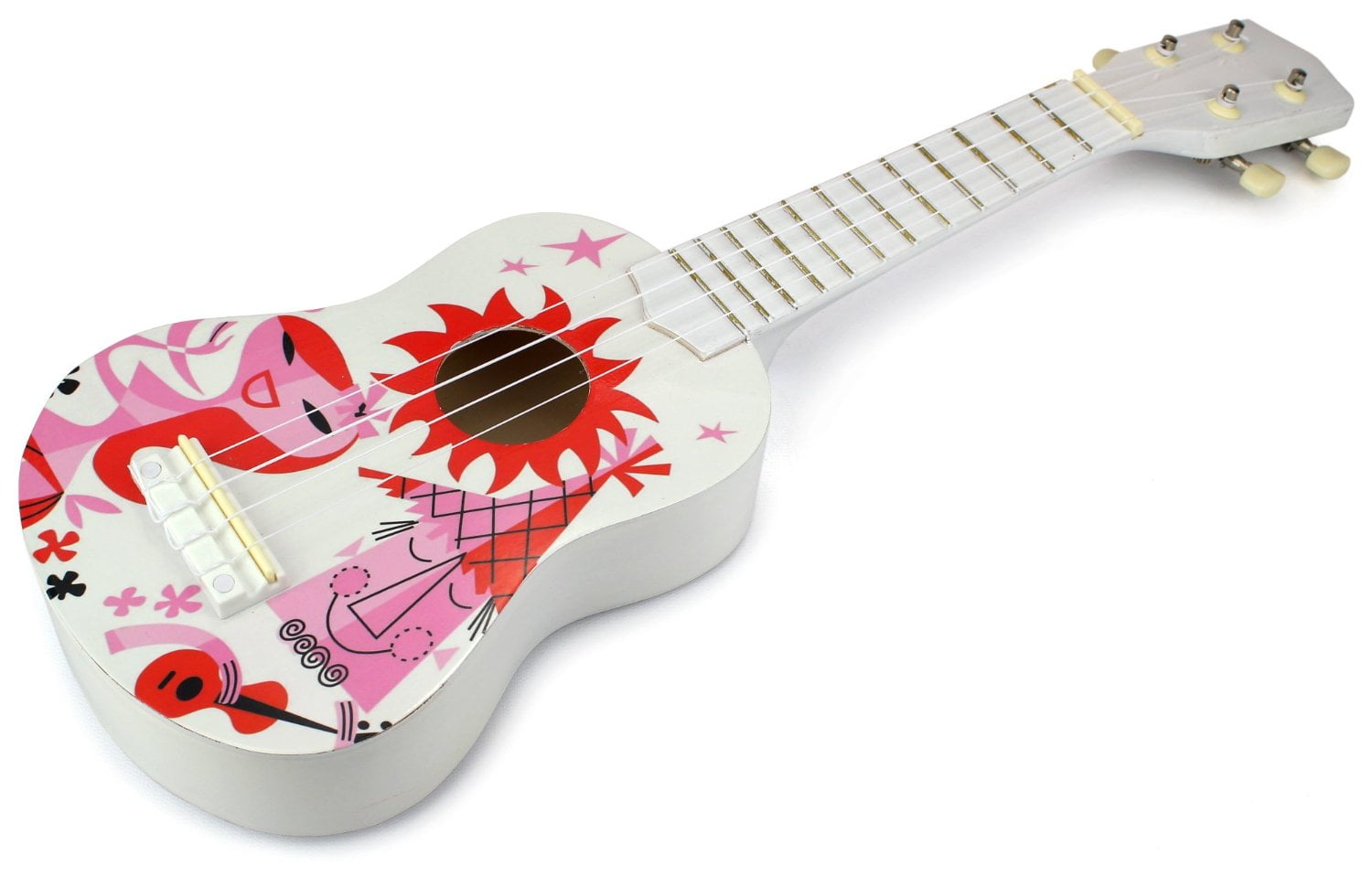 Velocity Toys Classic Ukulele 4 Stringed Toy Guitar Lute Musical