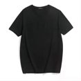 thumbnail image 2 of T-shirt Japonais Court Décontracté Col Rond Simple Personnalisable Couleur Unie Coréenne Blanc kongbaiS, 2 of 3