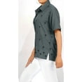 thumbnail image 2 of HAPPY BAY Women's Casual Hawaiian Blouse Shirt Solid Blouses Short Sleeve Button Up Dress Tops Tee Shirts T Shirts for Women L Space Dye_AD550, 2 of 4