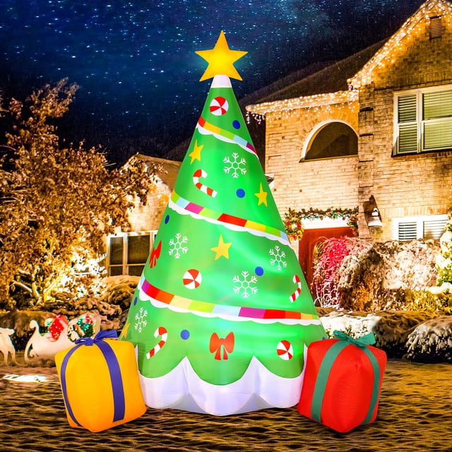 Árbol de Navidad inflable Joiedomi 6 pies con Luces LED