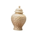 thumbnail image 4 of Porcelain Ginger Jar Vase Canister Handmade Embossed Texture Airtight for Home Office Living Room Decor, 4 of 9