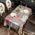 thumbnail image 4 of Pomeranian Dog and Flower Floral Rectangle Tablecloth 60"x102",Waterproof Polyester Rectangle Table Cloth, Wipeable Spillproof Polyester Tablecloth for Dining, Camping, Indoor and Outdoor, 4 of 6