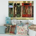 thumbnail image 2 of Red Facade of Charming Shop In Paris Street II 40 in x 30 in Painting Canvas Art Print, by Designart, 2 of 4