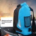 thumbnail image 4 of Eigraketly Mochilas impermeables Mochila conveniente seca Gran capacidad Multiusos Bolsa de aplicación amplia Senderismo Natación al aire libre Mochilas de mochilero Azul, 4 of 6