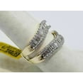 thumbnail image 2 of Rag Jewels 2.40 Ctw Round Cut White Diamond Wedding Anniversary Curved Chevron Enhancer Guard Band Ring 14K Yellow Gold Plated 925 Sterling Silver 925 Sterling Silver -8, 2 of 4