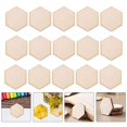 thumbnail image 3 of Chips de madera hexagonales en blanco, placa de madera sin terminar, manualidades decorativas, etiquetas de boda, regalos de Navidad en blanco, 100 Uds., 3 of 4