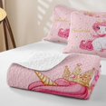 thumbnail image 4 of Erosebridal Stars Unicorn Print Twin Quilt Set for Girls, Cute Princess Style Twin Coverlet Set, 2-Piece, 4 of 7