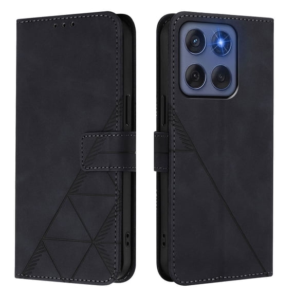 For Motorola MOTO Edge 60 Fusion 5G Wallet Case, Premium Leather Flip Stand Cards Holder Business Type RFID Blocking Shockproof Phone Case Cover for Motorola MOTO Edge 60 Fusion 5G Black