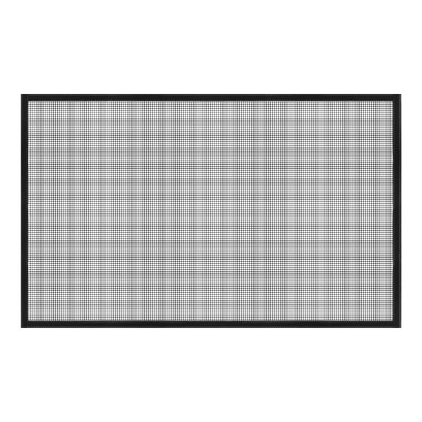 Malla de pantalla de ventana Uxcell, 35" x 59" Malla de fibra de vidrio con marco negro y borde adhesivo de gancho y bucle