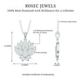 thumbnail image 6 of Rosec Jewels Lotus Flower Pendant Necklace with Certified Diamond for Women (HI-SI Quality), 10K White Gold, 6 of 8
