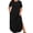 A1-Black, variant on Women's Plus Size Maxi Dress with Pockets, Valentine's Day Galentine's Self-Care Gift for Her, Navy Blue Vertical Floral 2X Side Slit Short Sleeve Long Dress