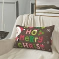 thumbnail image 5 of Goofa Ho Ho Ho Merry Christmas Pattern Pillow Case – Plush & Soft Cushion Cover, Hypoallergenic Throw Pillow Case for Comfortable Sleep with Envelope Closure-16"x24", 5 of 6