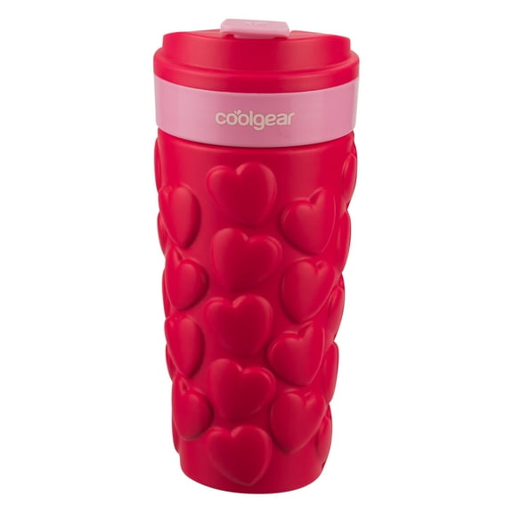 Cool Gear 20 Fluid Ounce Heart Sleeve Coffee Tumbler - Red