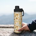thumbnail image 7 of Pofeuu Honey Honeycomb Print 18oz Sports Insulated Kettle Stainless Steel Vacuum Water Bottle Leakproof Sport Flask, 7 of 7