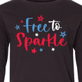 thumbnail image 4 of Inktastic 4th of July Free to Sparkle in Red White and Blue Long Sleeve Youth T-Shirt, 4 of 5