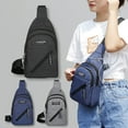 thumbnail image 1 of La mejor mochila tipo sling para hombres y mujeres - Bolsa bandolera de nylon resistente al agua con múltiples bolsillos para viajar, correr, hacer senderismo y uso diario, 1 of 7