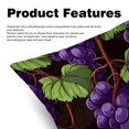 thumbnail image 2 of Grape Covers Pillows Set of 2 with Unique Patterns, Throw Pillow Inserts for Bed or Couch, Available in 16x16, 18x18, 20x20 Inches for Any Occasion, 2 of 6