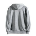 thumbnail image 3 of Men's Spring Autumn Casual Sweatshirt Fleece Hoodie Zip-up Jacket(Gray,M), 3 of 7