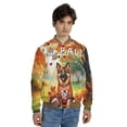 thumbnail image 4 of Hello Fall German Shepherd Football Welcome Autumn with Leaves Pumpkins All Over Print 3D Baseball Jacket Alsatian Dog Lover Gifts Bomber Jacket Softball - 00012, 4 of 6