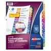 Avery Ready Index 12 Tab Dividers, Customizable TOC, 6 Sets (11196)