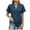 Dark Blue, variant on Women's Fashion Casual Spring And Summer New V-Neck Shoulder Short Sleeve Loose T-Shirt Top White M Gift for Adults