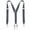 Gray, variant on Men's X-Back Suspenders, Adjustable 4-Clip Elastic Formal Casual Coffee