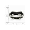 thumbnail image 6 of Stainless Steel Polished With Black Carbon Fiber 8mm Band Size: 10; for Adults and Teens; for Women and Men, 6 of 6