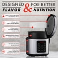 thumbnail image 4 of Gourmia 3 Qt Rice & Grain Cooker & Steamer 12 Cup Cooked (6 Cup Uncooked) Stainless Steel, 4 of 11