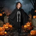 thumbnail image 6 of Girls Hooded Jumpsuits Long Sleeve Graphic Bluses Halloween Theme Dress Up Party Stylish Performance Tops for Girls, 6 of 8