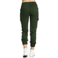 thumbnail image 2 of Innerwin Pantalons Cargo avec Poches Bas pour Femmes Plage Jambe Droite Pantalon Boho Vert Armée 4TG, 2 of 3