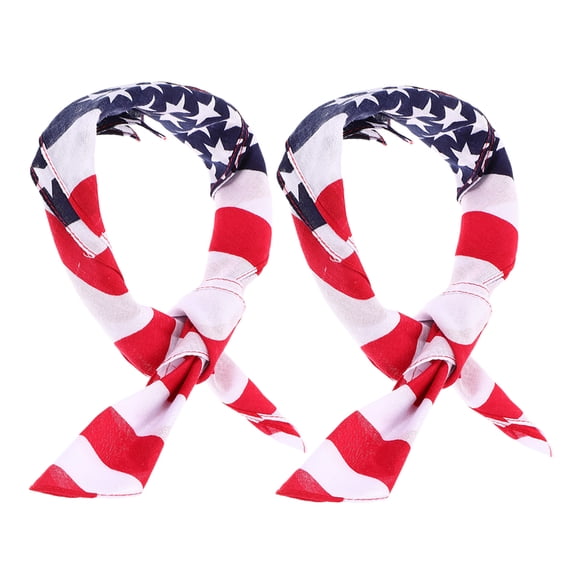 AURARMLET Independence Day Bandana Assorted Colors Stylish Neck Scarf for Men Women Patriotic Accessory