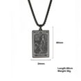 thumbnail image 4 of TEAMER Skeleton Tarot Card Necklace Stainless Steel Amulet Marigold Tarot Card Major Arcana Necklaces for Women Men, 4 of 4