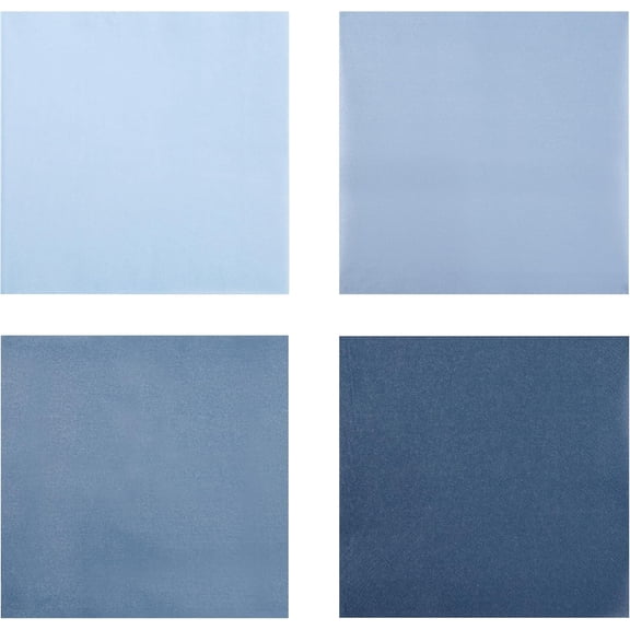 100Pcs Dusty Blue Party Napkins Gradient Blue Disposable Paper Napkins 4 Colors 6.5" Luncheon Cocktail Napkin for Birthday Wedding Baby Shower Party Supplies