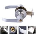 thumbnail image 5 of LEDMOMO Hotel Door Lock Silver Secure Handle Lock for Home Entry and Privacy 2Sets, 5 of 8