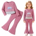 thumbnail image 5 of GCETTIC Kids Outfits Girls Baby Girl Clothes Infant Toddler Clothes Fall Winter Clothing Set Tops Pants Set Long Sleeve Clothing Set Red,9-10 Years, 5 of 9