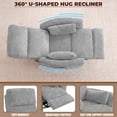 thumbnail image 5 of Vineego 360°Swivel Rocker Recliner Chair Armrest-Style Massage Recliner with Comfy High Back for Living Room,Corduroy Gray, 5 of 7