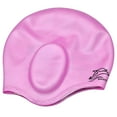 thumbnail image 2 of BESTSKY Adults Swimming Caps Men Women Long Short Hair Waterproof Swim Pool Caps with 3D Ear Protection Silicone Diving Hat, 2 of 7
