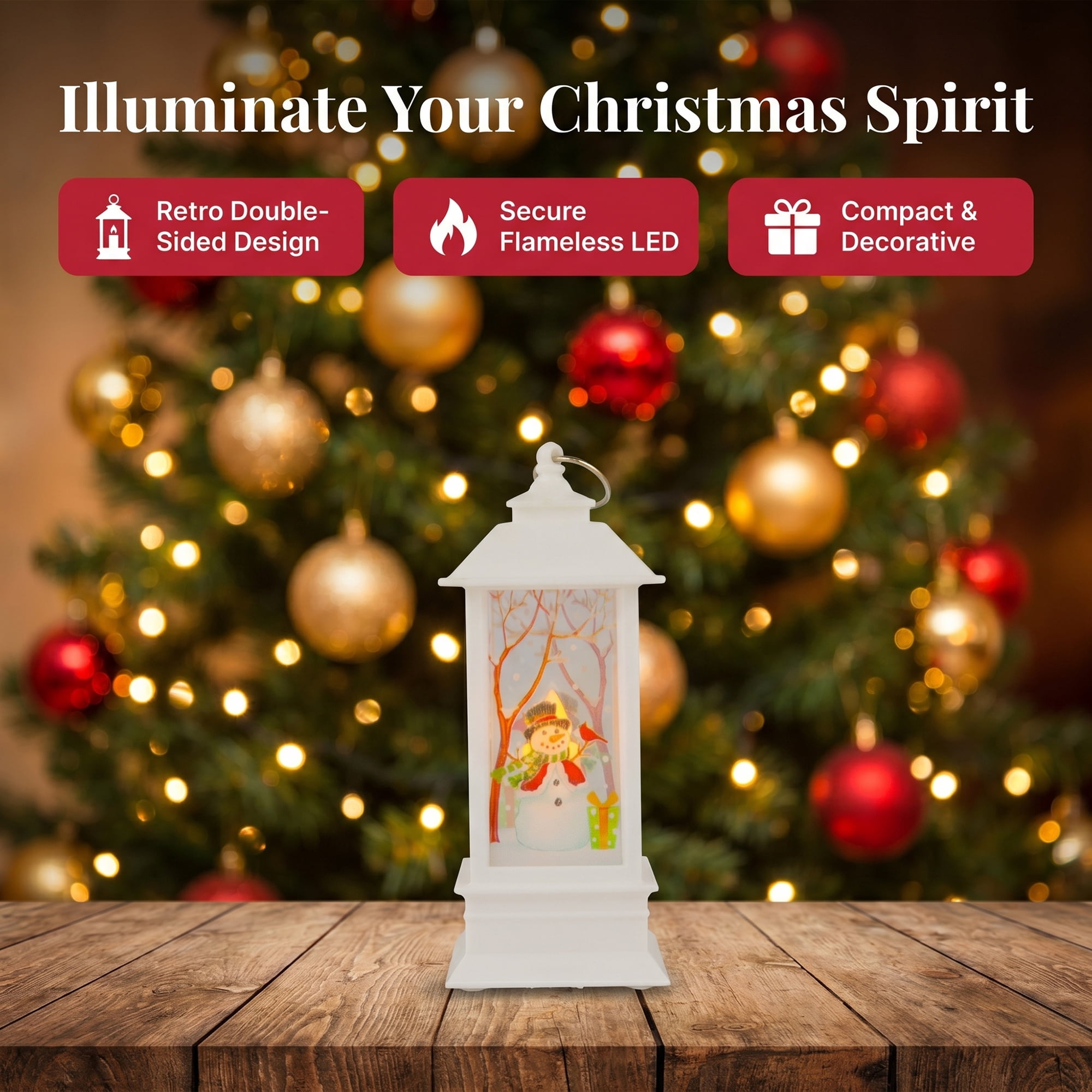 Unique Bargains Light Up Crystal Ball Decorative Lanterns for Decor White Style B