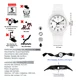 thumbnail image 4 of Reloj Digital Elegante Ultra Ligero Comodo Impermeable Correa Blanco Bisel Blanco Fondo Blanco, 4 of 4
