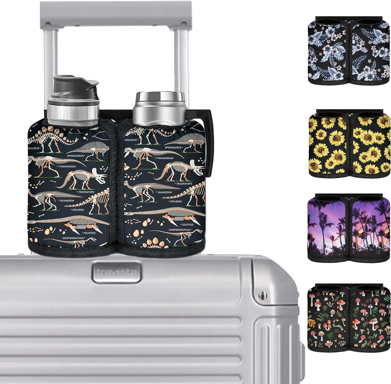Luggage Cup Holder for Suitcases Travelers Accessories Carry on with Cup Holder Airplane