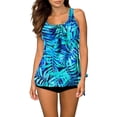 thumbnail image 1 of Trajes de baño para mujer, Trajes de baño para mujer, Traje de baño bikini sin mangas estampado para mujer, Traje de baño push-up acolchado, Conjuntos de blusa y traje de baño para mujer, Traje de bañ, 1 of 7