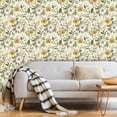 thumbnail image 5 of (2 pack) Abyssaly Floral Peel and Stick Wallpaper 17.7" x 118" Self-Adhesive Removable Vintage Beige Flower Wall Paper Contact Paper for Bedroom Kitchen, 5 of 8
