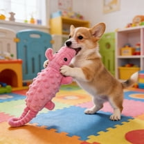 Fuebueo Dog Toys Clearance 11 in Plush Dogs Toy Soft Dog Chew Toys in Pig Shape for Chewing Biting, Stuffed Puppy Toys with Squeaker and Crinkle Paper for All Breed Sizes Dogs